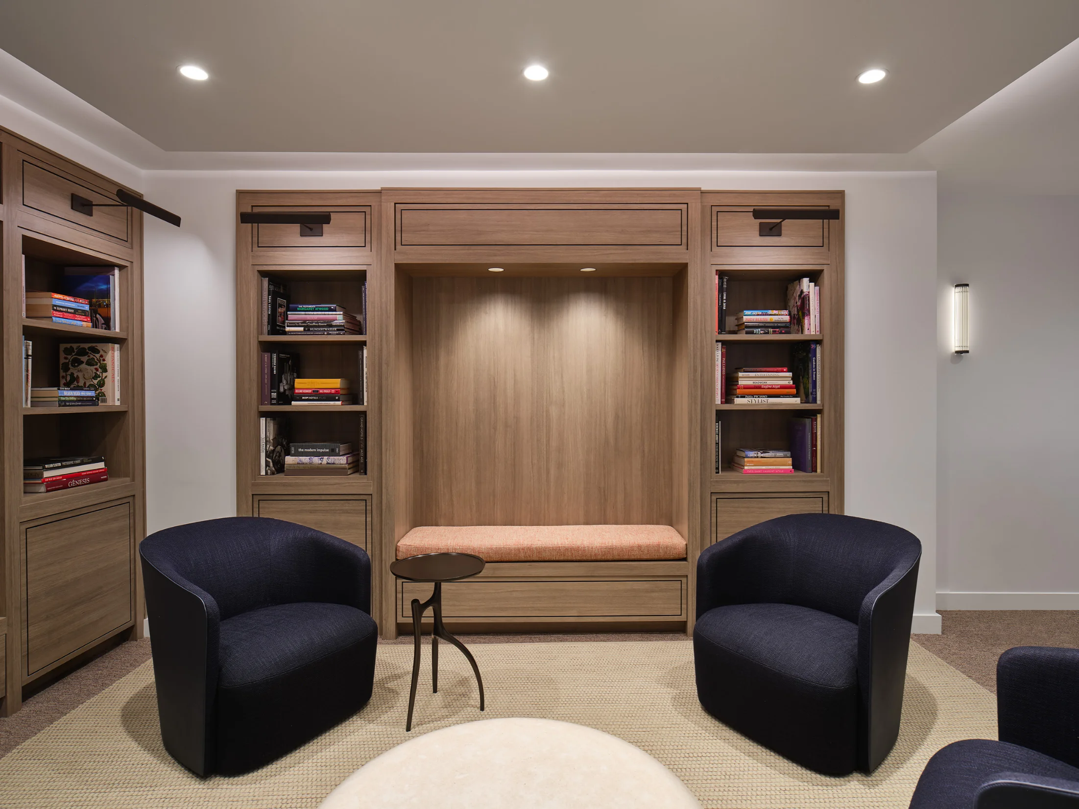 Polished metal and brass detailing in a residential building